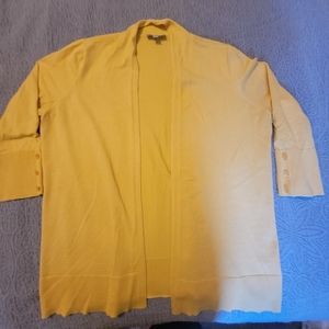 Woman's size xl yellow mustard cardigan